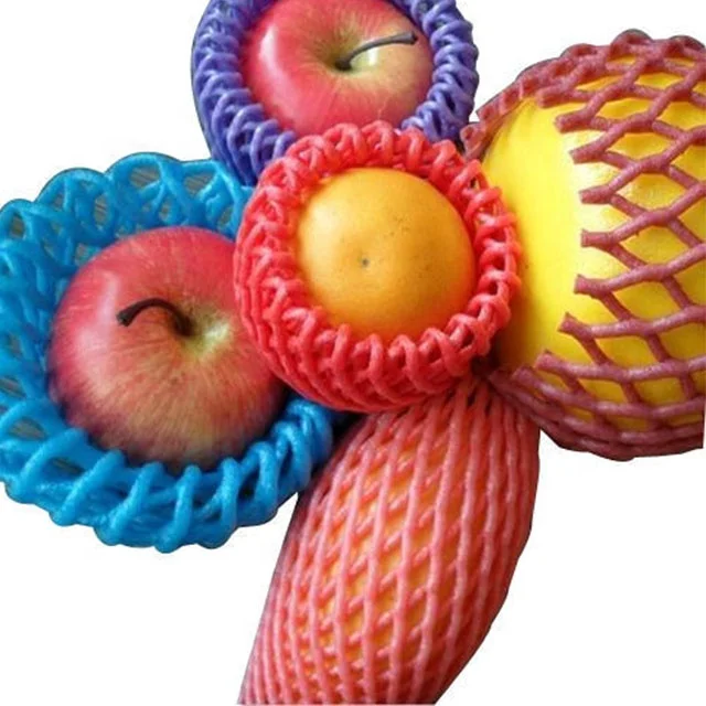 elastic foam fruit wrap cover sleeve mesh netting plastic net