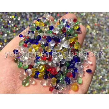 Colored Crushed Glass Chips, Decorative Glass Marbles