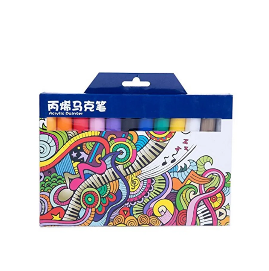 New design 28 colors acrylic paint markers pen for painting