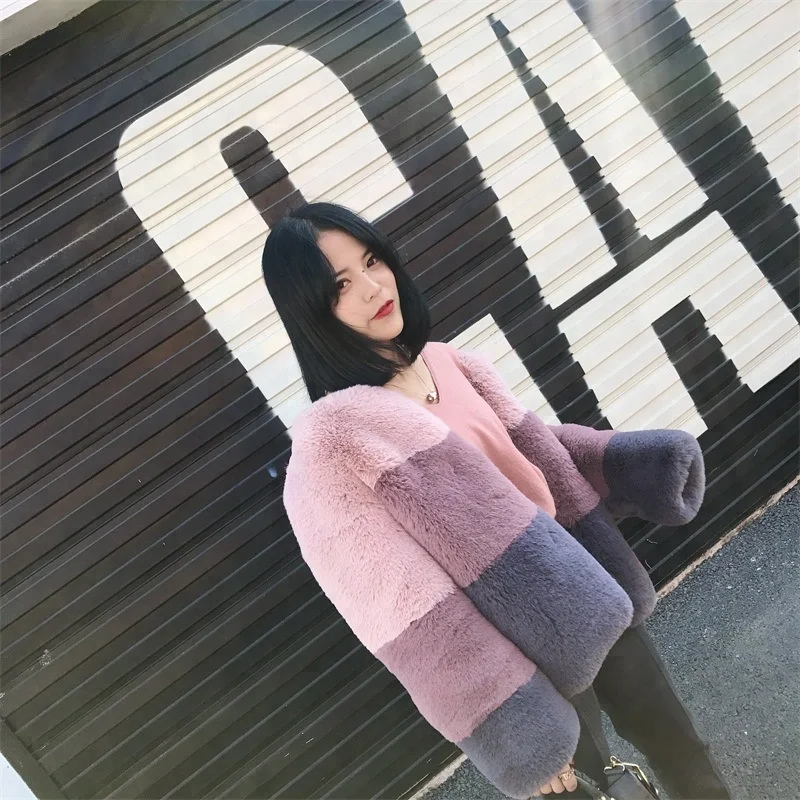 Women hairy raccoon fur long sleeve jacket With Great Price