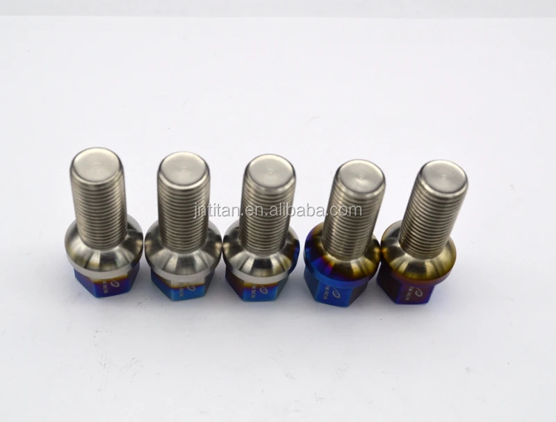 Gr5 titanium wheel bolt M14*1.5*28mm with ball seat