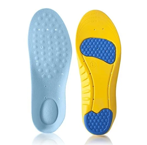 Comfortable soft memory foam gel insoles arch support massaging  insoles