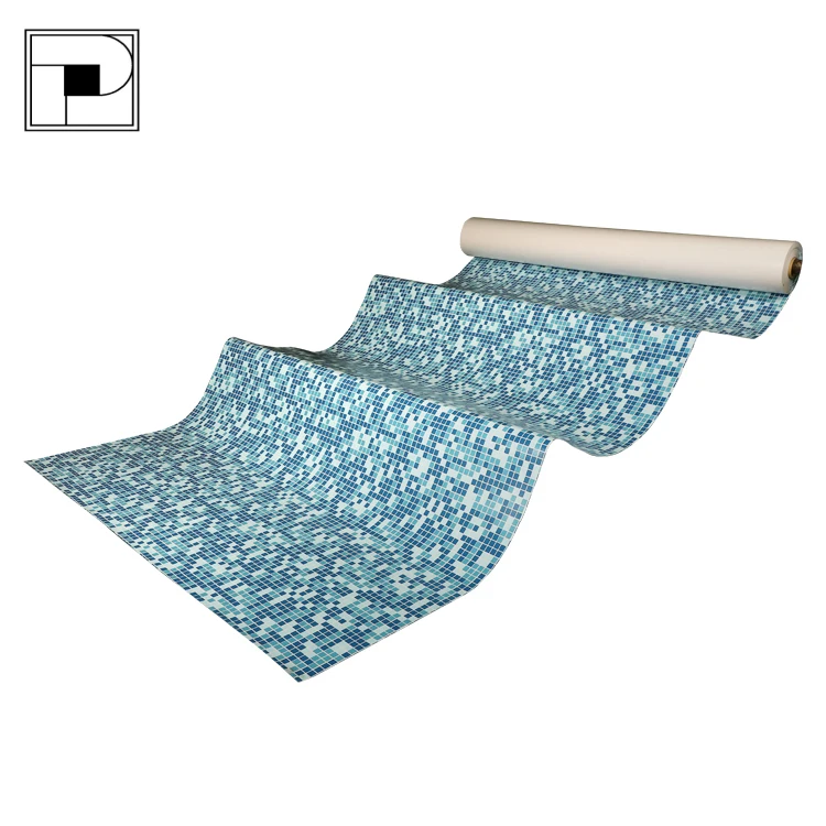 Factory Price inground  aboveground anti- UV PVC thickness 1.5mm mosaicintex metal frame pool liner