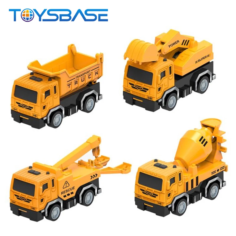 Importadora de Juguetes Chinos High Quality 8PCS Yellow Construction Truck Set Alloy Toy Car