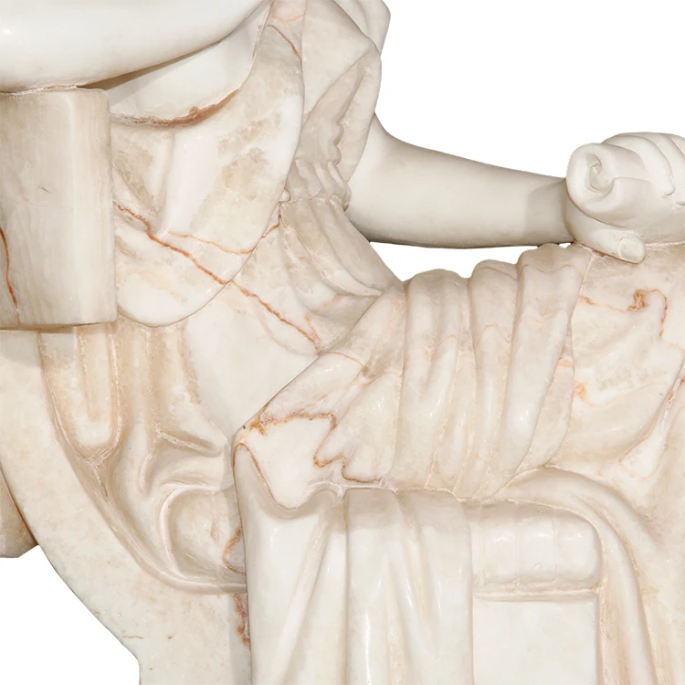 Greek western  outdoor  life size white marble garden  statue