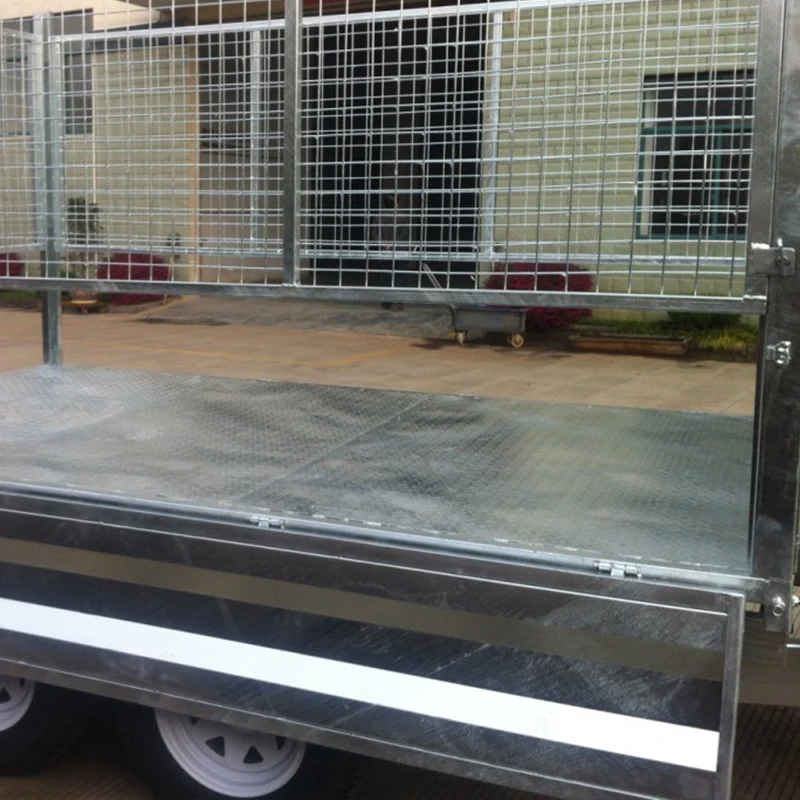 Hot Sale 4 Wheel Tandem Axle Tipping Trailer with 600mm Cage ATM 750KG