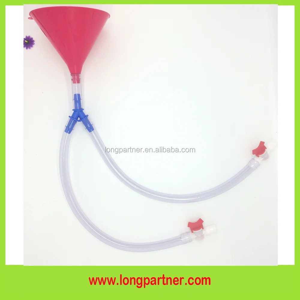 Bend free !! Custom color double extreme beer bongs