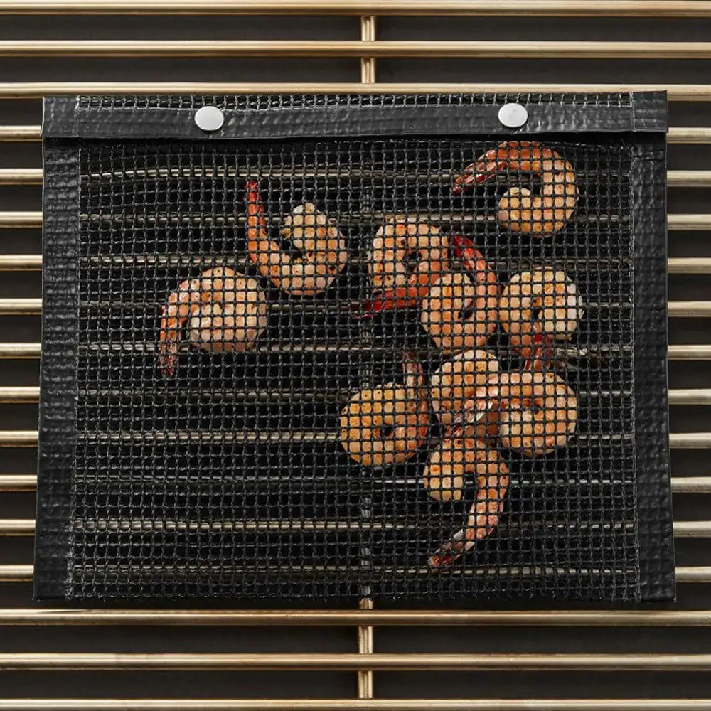 
New!PTFE coated Heat Resistant Non-stick BBQ Mesh Grill Bag 