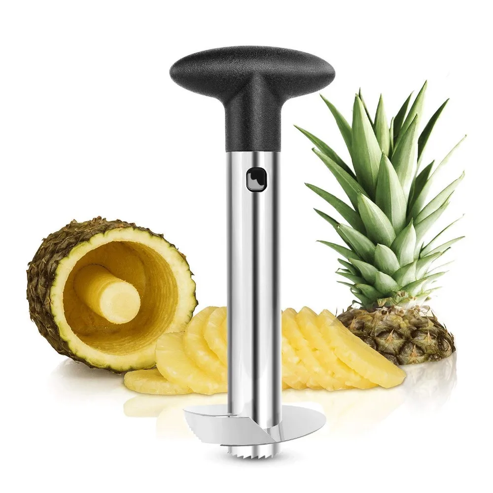 
304 Stainless Steel Pineapple Stem Remover Pineapple Corer Peeler Slicer for All in one Kitchen Gadget 