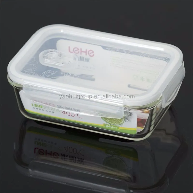 Microwavable  High glass food container 3 compartment microwave food container