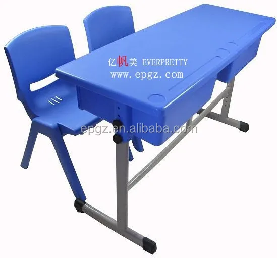 Plastic Twins Kids Table Desk and Chairs for Children