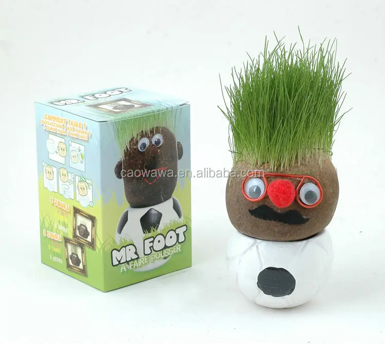 
mini grass doll plant grass head toy worldcup seriesmini football grass head 