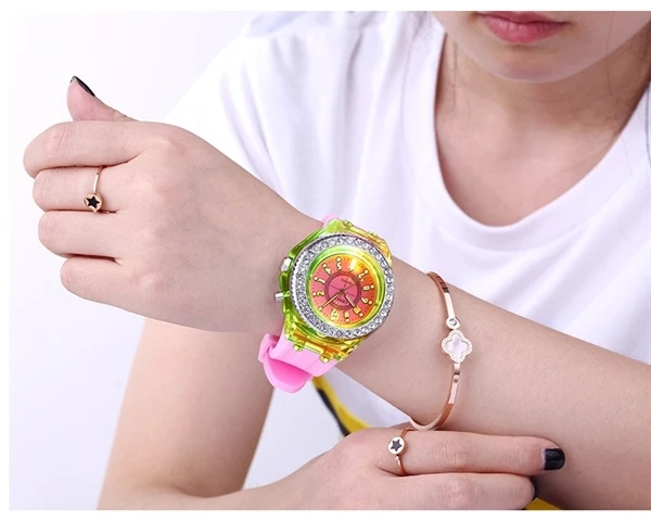 digital women led watch led women sport led jelly watch