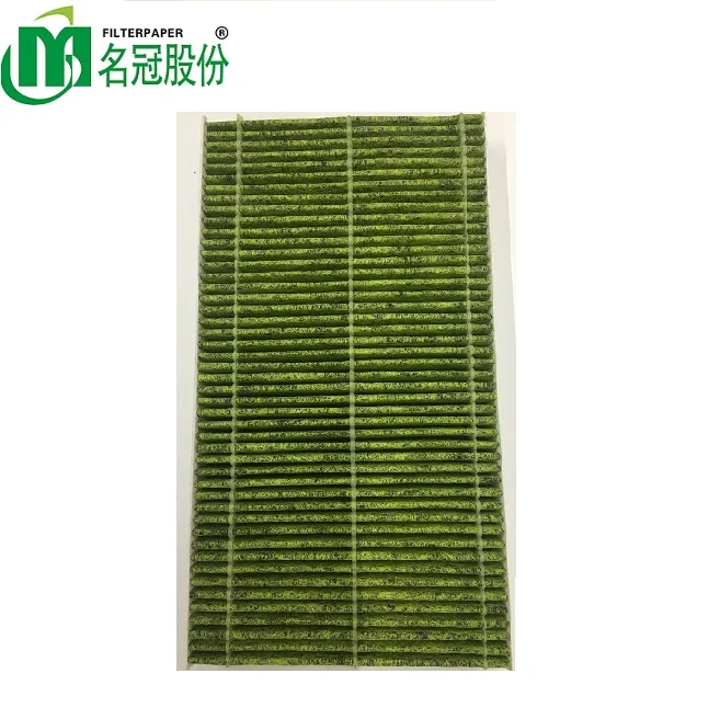 0.3 micron HEPA activated carbon laminated air filter media for car cabin air purification