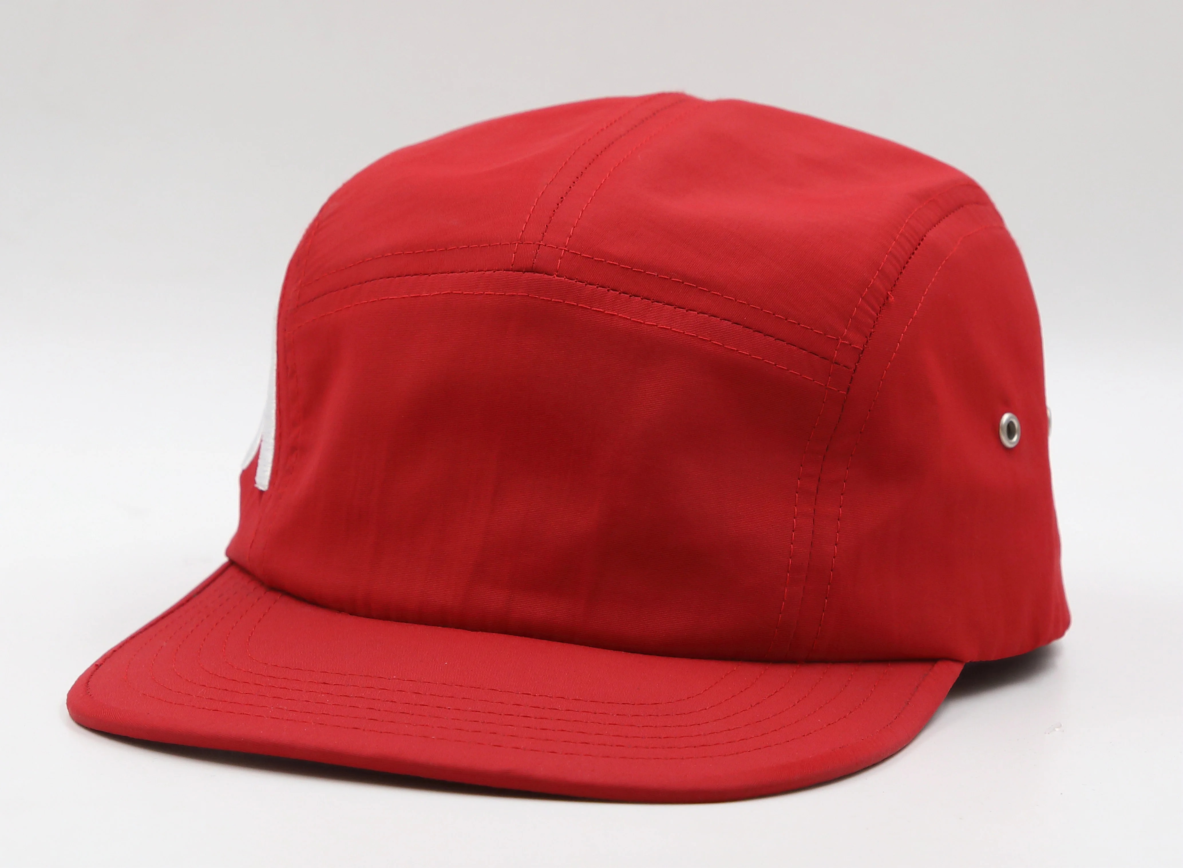 Square flat bill 5 panel micro fiber embroidery sport basecall camper cap hat
