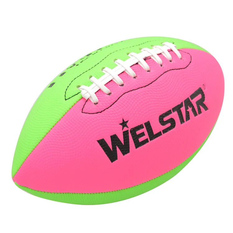 Новый стиль пены ПВХ Машина прошитый неоновый цвет пляж ПВХ мяч для американского футбола мяч