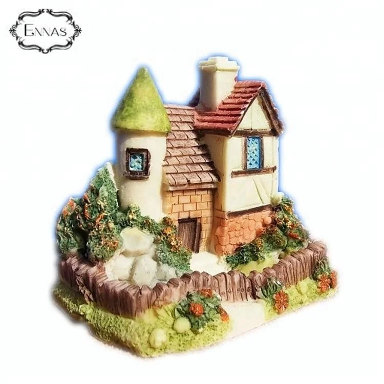 Retro residential three-dimensional home garden resin garden house decoration