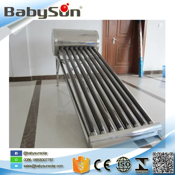 Manufacturer integrative solar water heater with 8L side assistant tank, termas solares thermal water heater