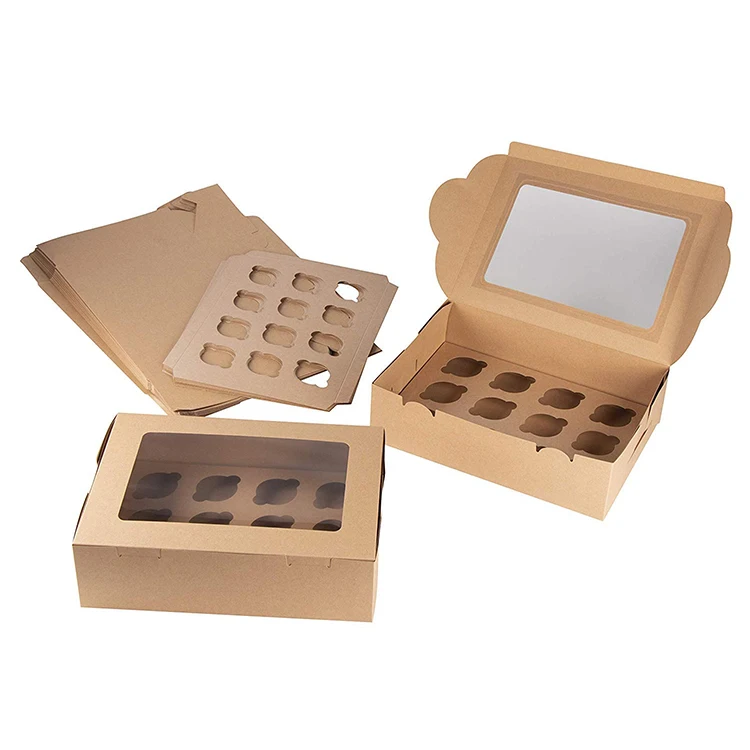 
 12 штук индивидуальная пищевая упаковка маленькая чашка коробка для торта с окном  