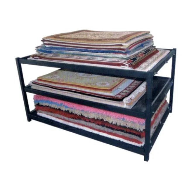 Custom laminated portable retail floor standing metal carpet display rack