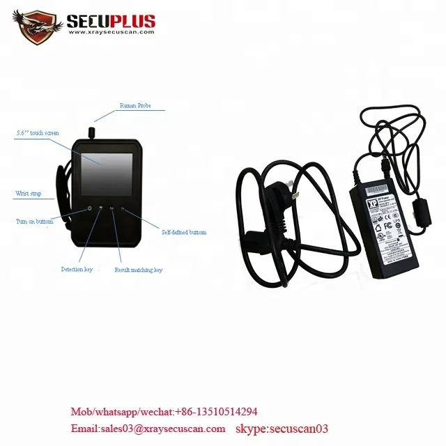 Raman  spectroscopy detector hand held explosive, drug, chemical identifier detection system in prison, airport, lab