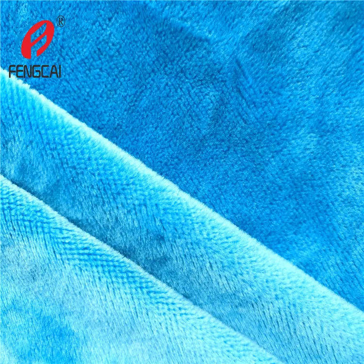 China Supplier Textile 100% Polyester Minky Short Plush Fabric For Baby Blanket