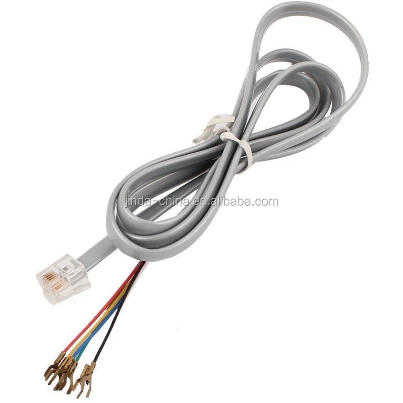 6P6C RJ11 to 4 лопатка зажим телефонный шнур Кабельный разъем