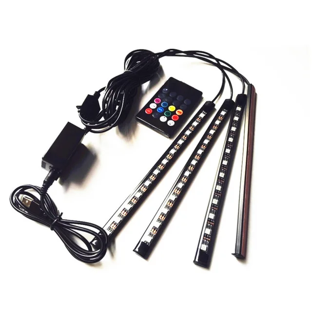 света многоцветный светодиодный RGB датчик Голос Звук музыки управления Декор Декоративные лампы освещения автомобиля 12 В