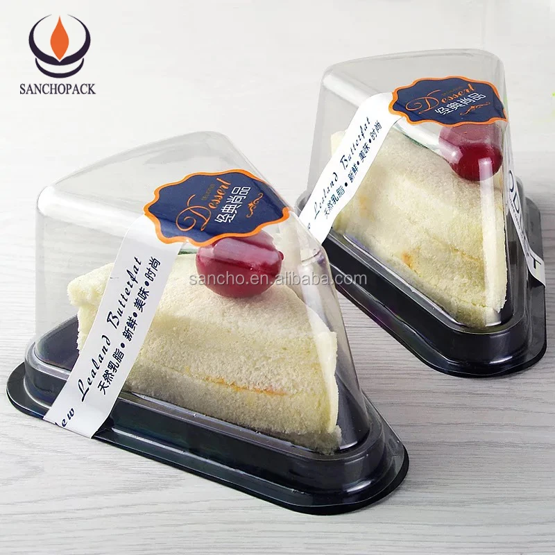 Custom thermoformed plastic cheesecake cake packaging container with lid