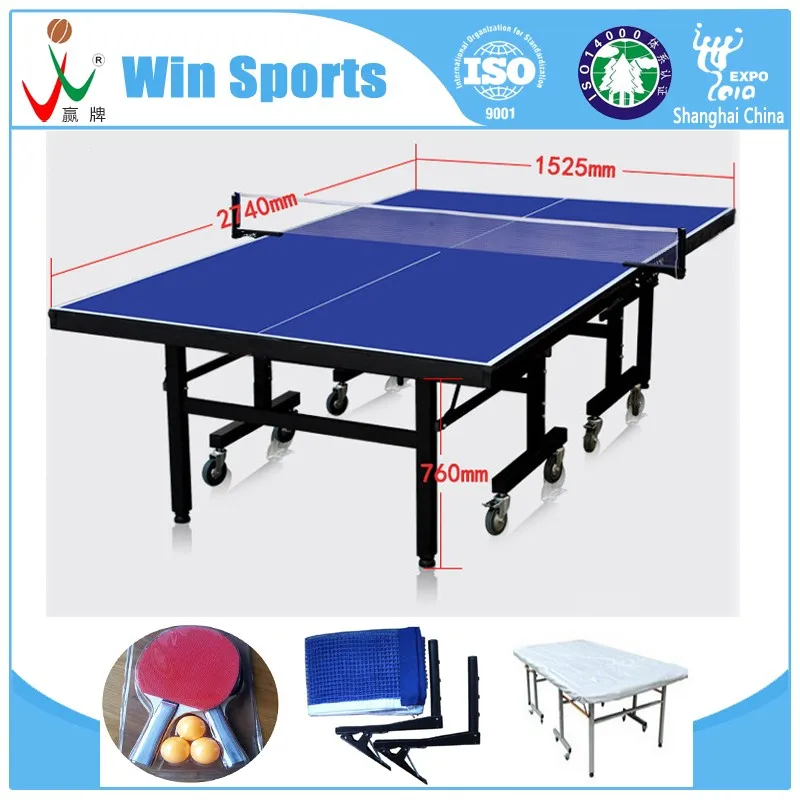Wholesale factory OEM high quality folding tables sale ITTF buy movable pingpong table indoor tennis table china