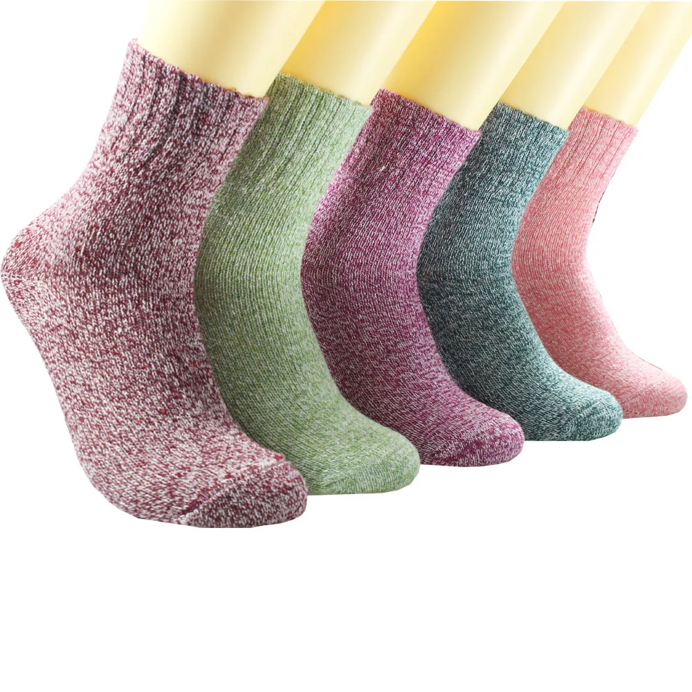 
Thick cotton socks microfiber cozy wool socks solid color wool socks women 