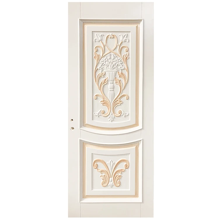 
Prettywood Beautiful Hand Carved Flower Modern Home Main Entrance Design Wooden Door 