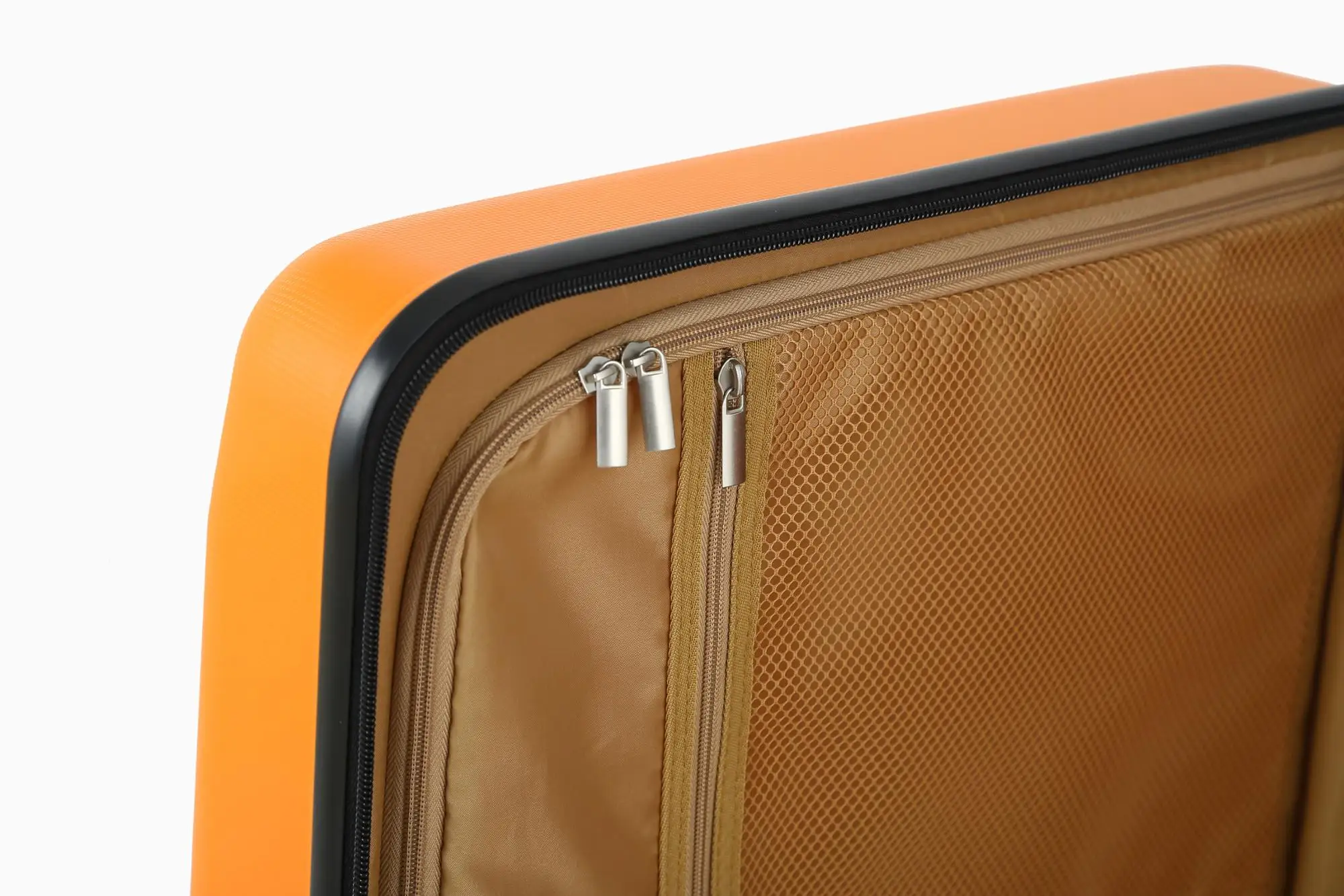 British style unique travel suitcase orange PP girls luggage for travel or business trips