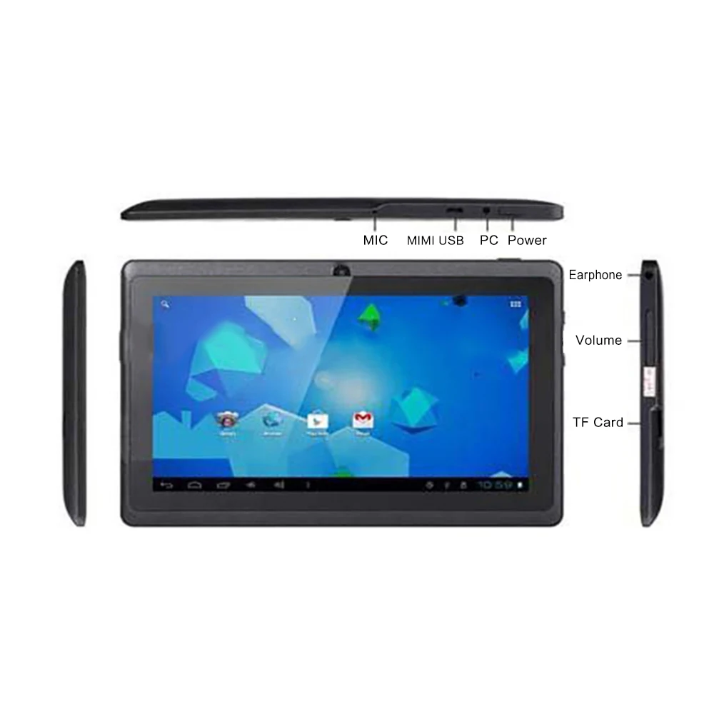 
7' TFT Dual Core 1024*600 Android 4.4 ATM 7021A Tablet PC Android Driver with Dual Camera 