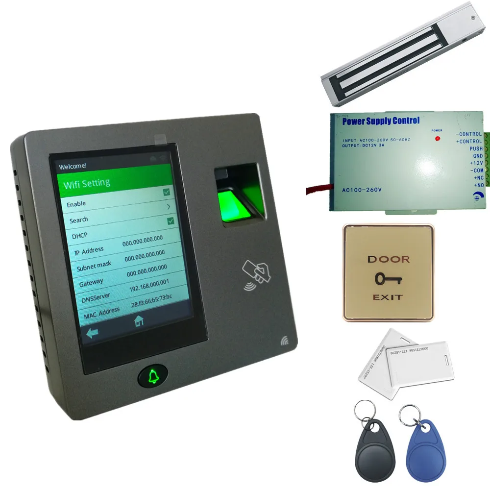 Biometric RFID Fingerprint standalone access control and time attendance