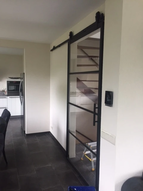 Internal Steel Frame Glass Door Panels,Black Steel Frame Glass Doors,Glass Barn Doors