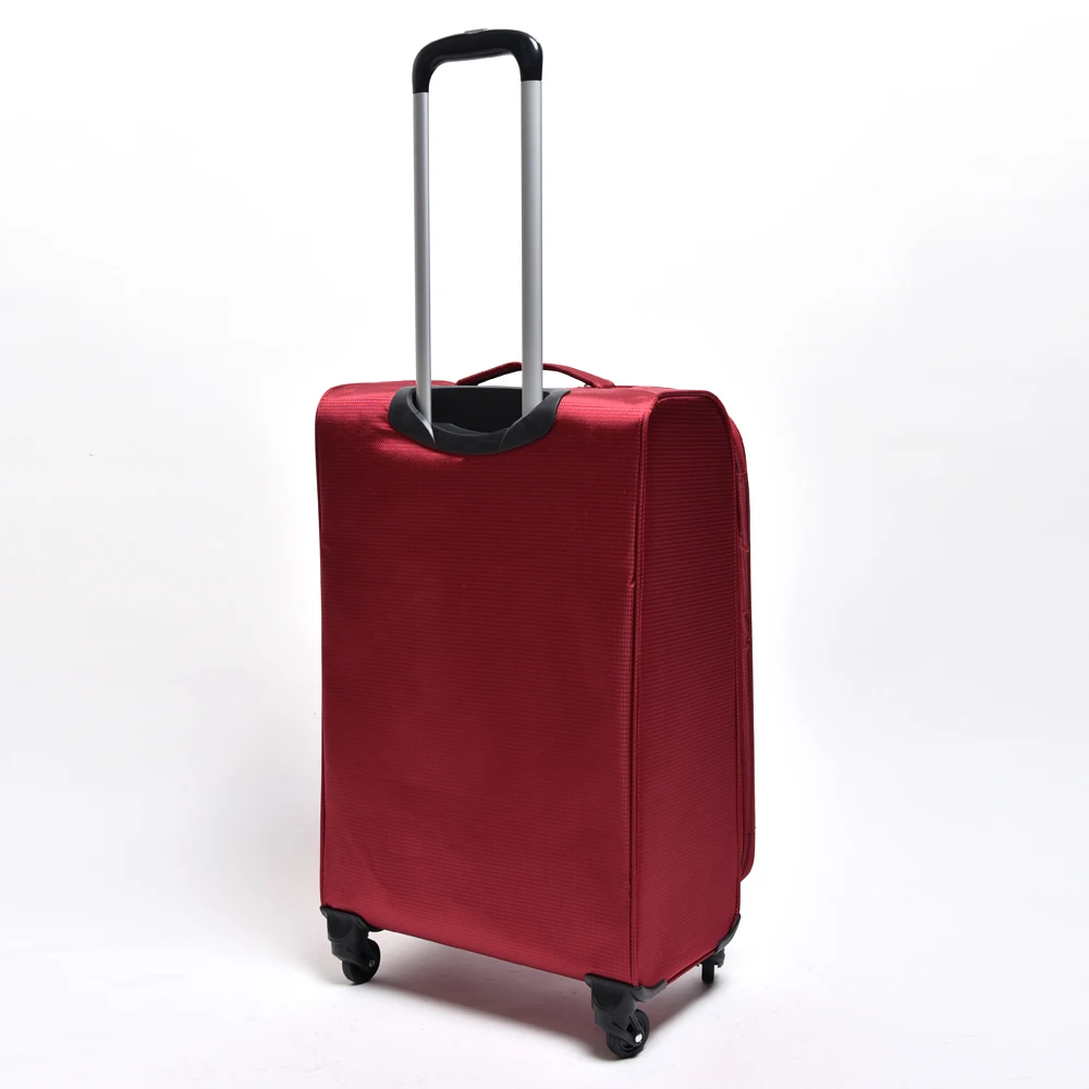 factory 4 wheels 20 24 28 inch Grid fabric Light weight 360 degree spinner wheel 3pcs trolley suitcase luggage bag