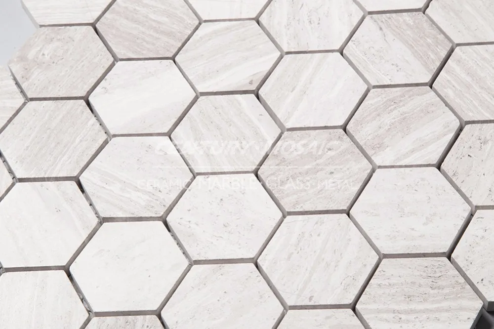 Напольная шестиугольная мозаичная мраморная плитка для душевой кабины, популярная в США