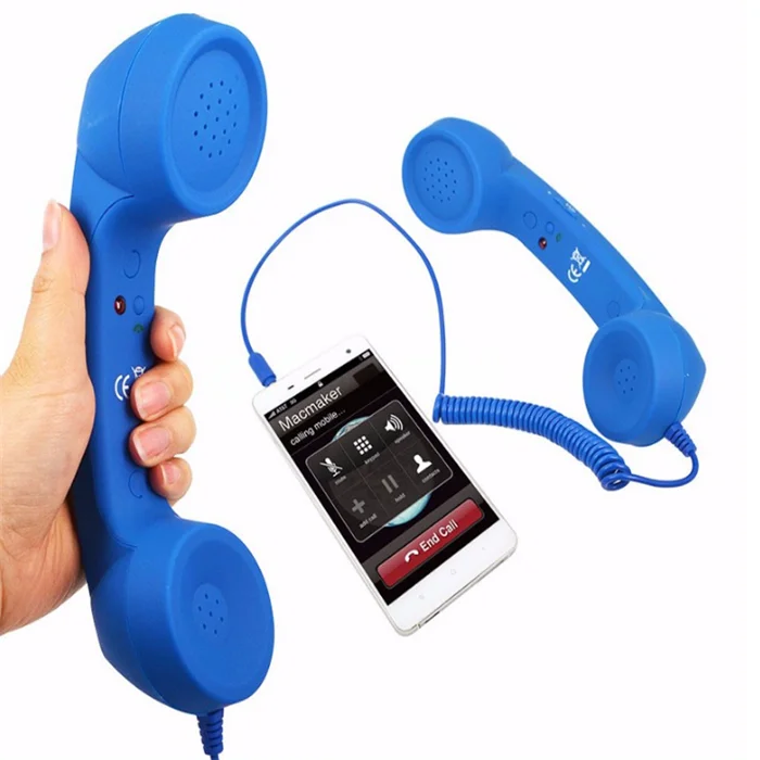 2017 Новый Модный 3,5 мм Ретро телефон с микрофоном сотовый телефон приемник для iPhone причудливый подарок приемник для мобильного телефона Бесплатная доставка