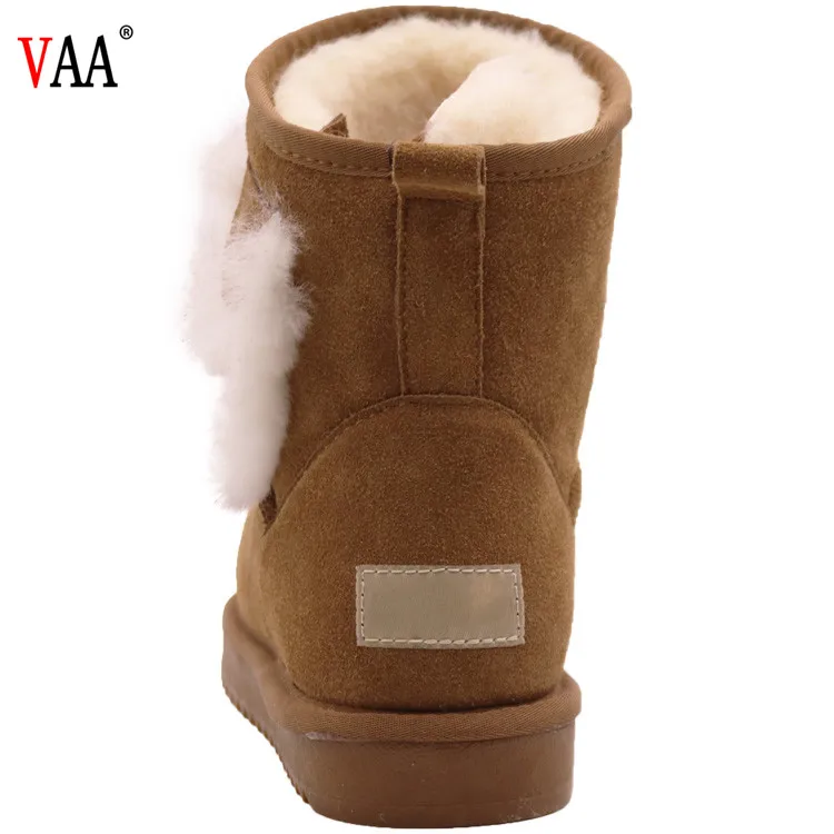Cheap price Full womens sheepskin boots with real fur winter Ladies Plush Snow Boots