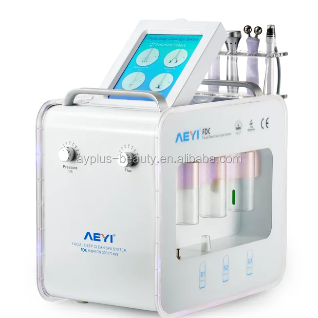 AYJ-X12F (CE) многофункциональное косметологическое оборудование/воды абразивное удаление дефектов кожи/RF и холодный ударный массажер