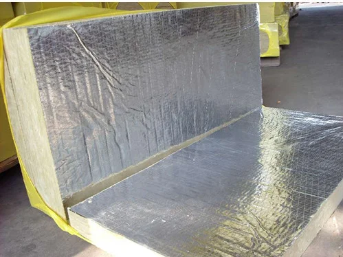 
100% Non-asbestos Water-proof Hydrophobic Aluminum Foil Rockwool Insulation 