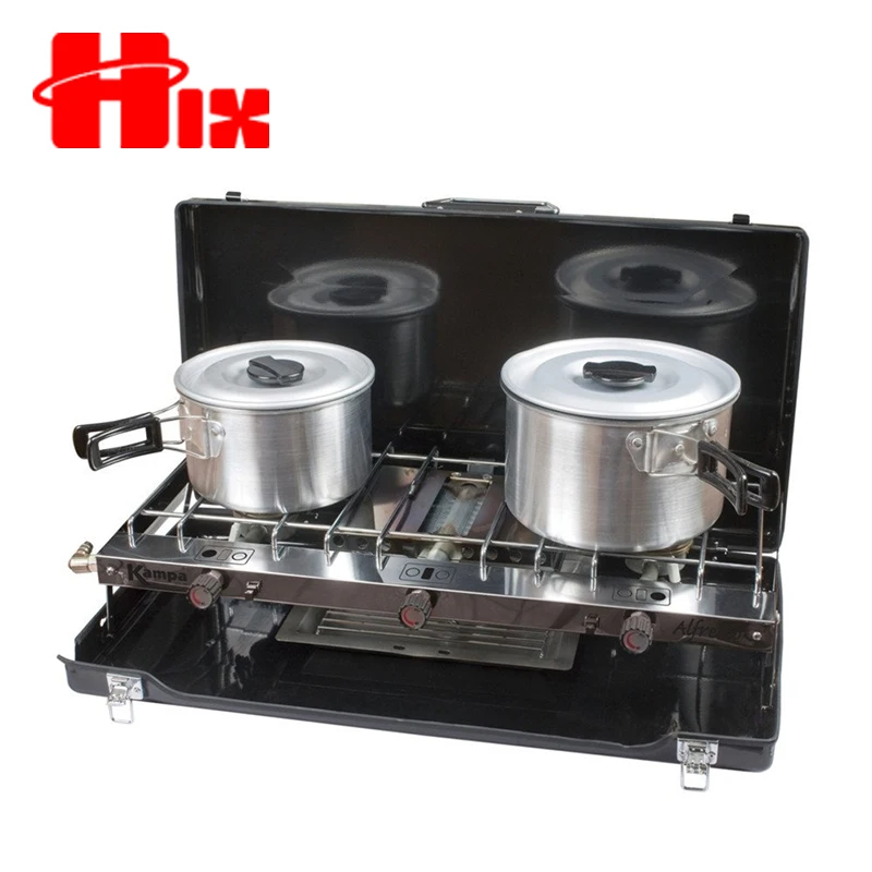 Korean 2 burner portable butane bbq gas stove