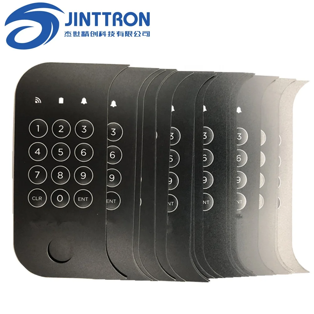 Custom sticker label 4 x 3 matrix 12 flat keys membrane switch keypad control panel for communication devices