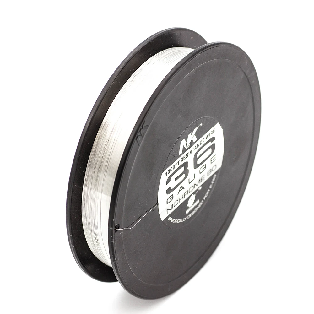 NK factory supply Ni80 36G round heating wire 1000ft Nichrome 80 electric resistance wire coil for mod