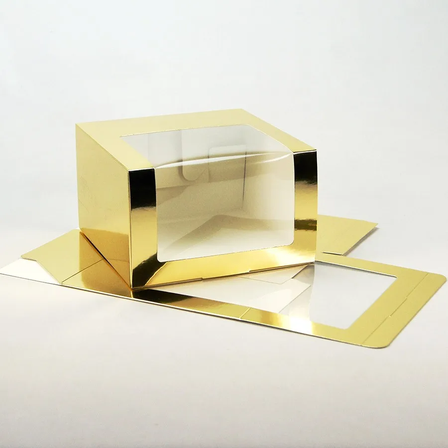 Custom Logo Square Kraft Paper Baseball Cap Packaging Box With PVC Window