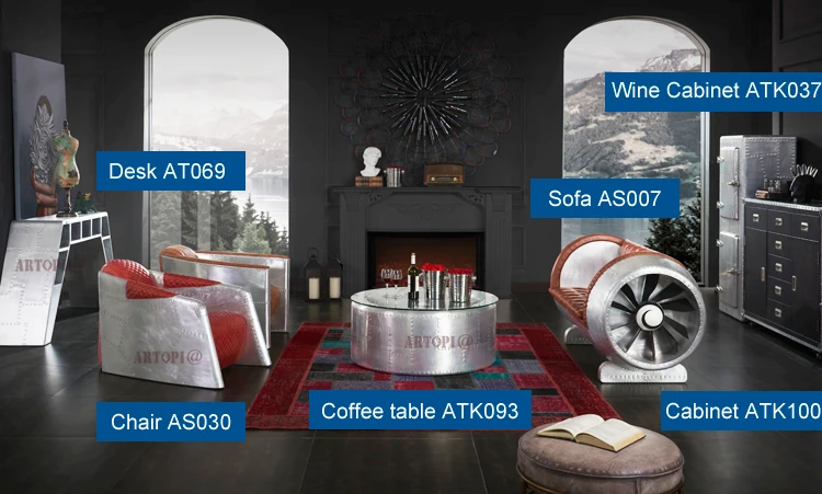 High quality special design living room furniture industrial aluminum console table