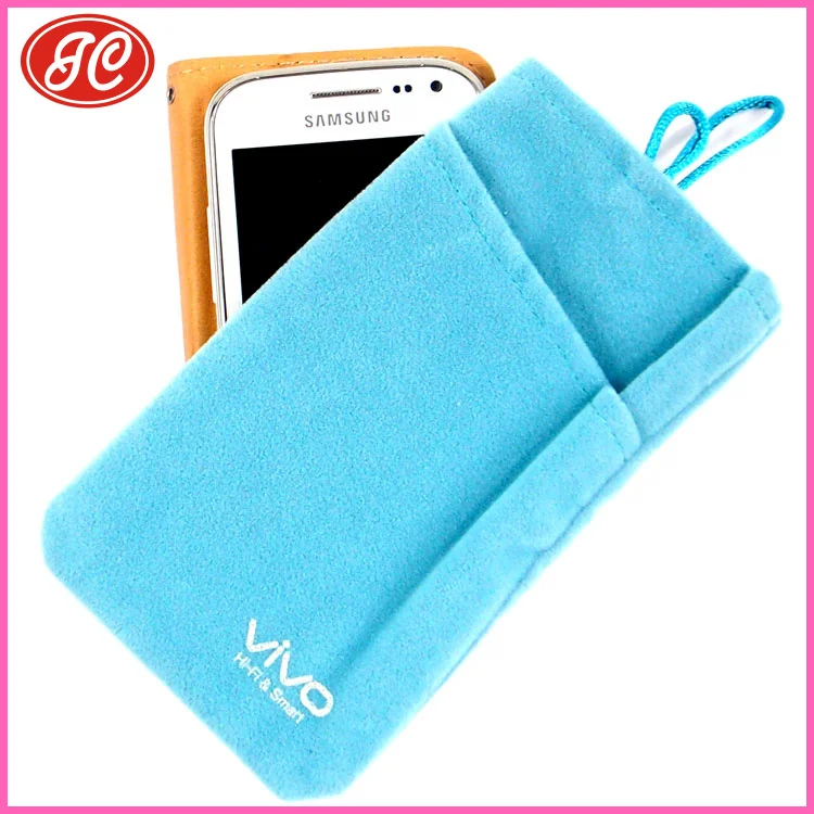 china manufacturer mesh material microfiber cell mobile phone pouch