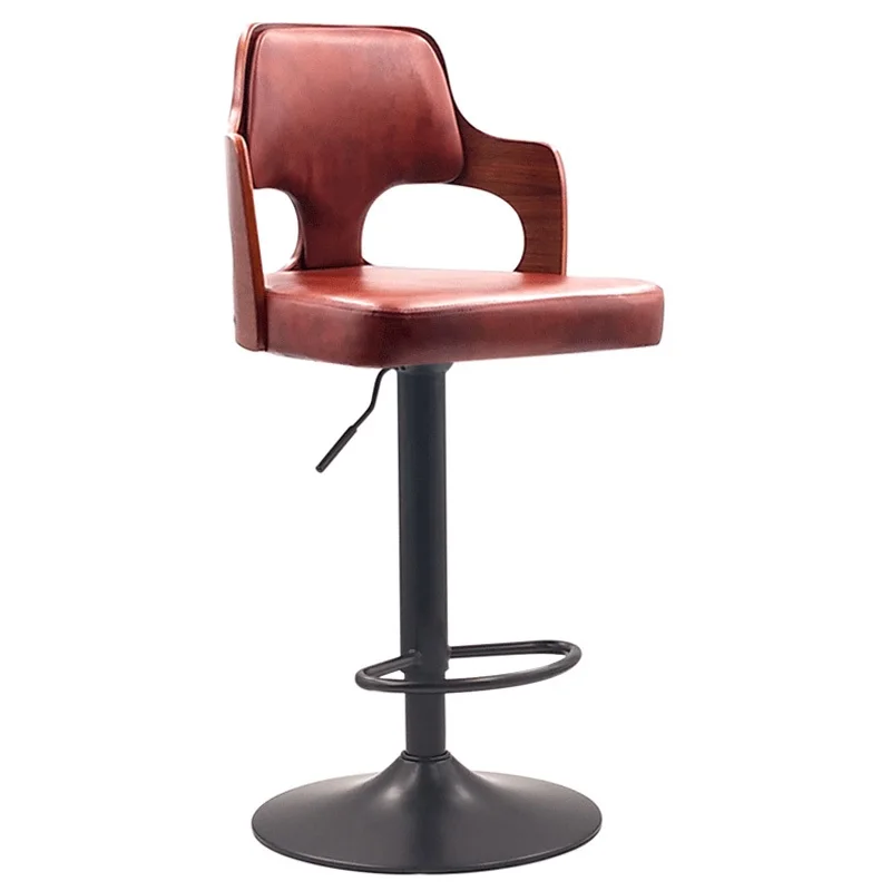 
Faux Leather and Chrome Finish Contemporary Swivel Barstool 