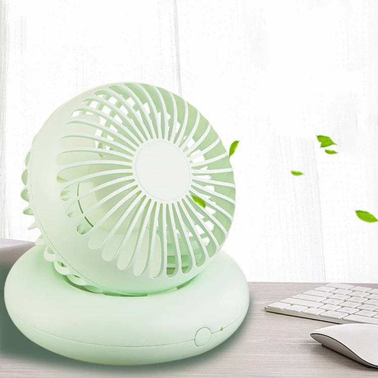 Hot new products 2019 360 degree rotating usb fan 18650 battery